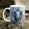 Elephant Ceramic Mug 11oz - Axyaa Office Coffee Art Enthusiast Gift