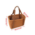 Axyaa Wicker Picnic Basket Tote: Rustic Storage & Shopping Organizer