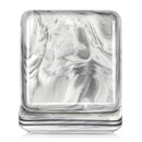 Axyaa Marble Grey Porcelain Dinner Plate Set - 8" Square Tableware Dishes