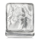 Axyaa Marble Grey Porcelain Dinner Plates Set - 8" Square Tableware Dish