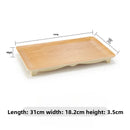Axyaa Wood Grain Plastic Tray, Rectangular Hot Pot & Barbecue Plate