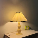 Axyaa Gourd Table Lamp with Petal Fabric Shade E27 for Bedroom Living Room