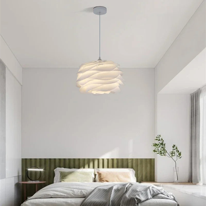 Axayya White Rose Ceiling Chandelier Creative Petal Light Fixtures