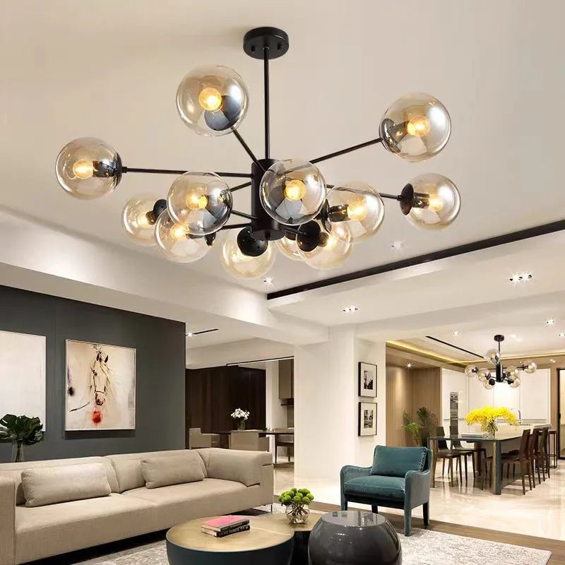 Axyaa Nordic Magic Beans Glass Chandelier for Living Room, Bedroom, Dining, Study