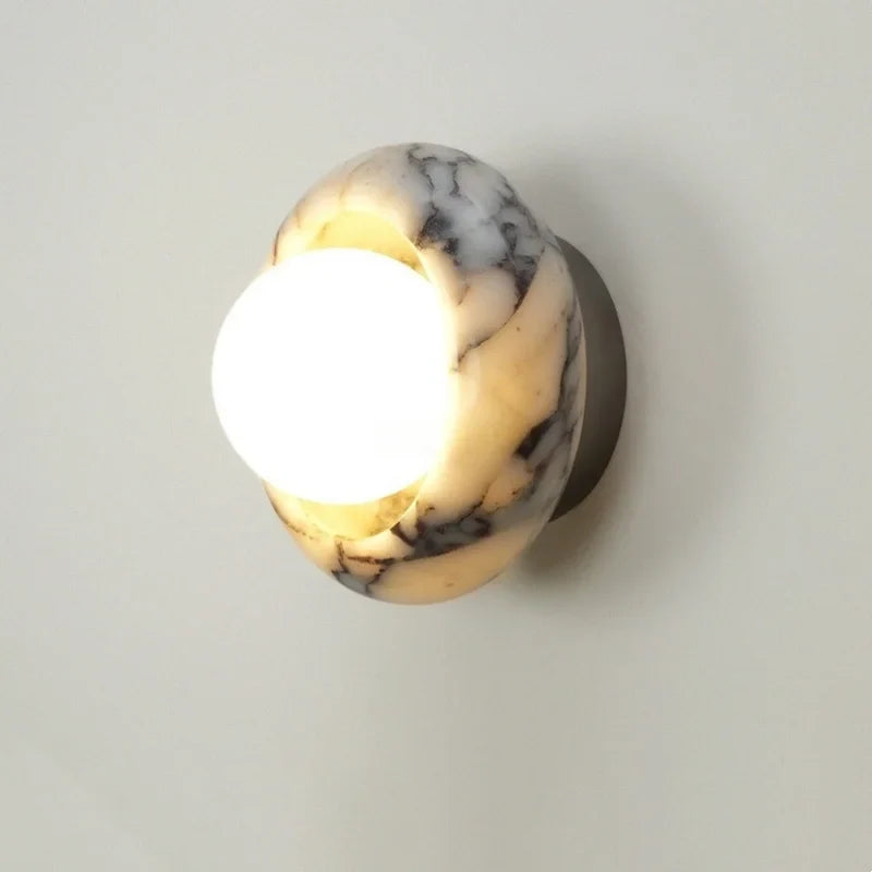 Axyaa Nordic Minimalism LED Wall Lamps Marble Bathroom Mirror Light