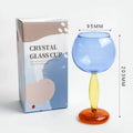 Axyaa Burgundy Colored Goblet Glass Wine Glass Cup for Drinkware Lovers