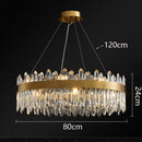 Axyaa Crystal Living Room Chandelier, Bedroom Pendant Lamp, Luxury Ceiling Light