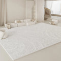 Axyaa Plush Cream Style Bedroom Rug for Soft, Fluffy Living Room Decoration
