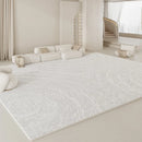 Axyaa Plush Cream Style Bedroom Rug for Soft, Fluffy Living Room Decoration
