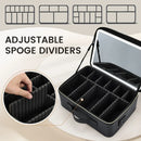 LED Beauty Case with Adjustable Dividers by Axyaa