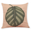 Axyaa Big Leaf Pattern Linen Pillowcase 45x45cm for Car Sofa Home Décor