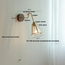 Axyaa Tiffany Style Shell Glass LED Wall Light with Copper Arm