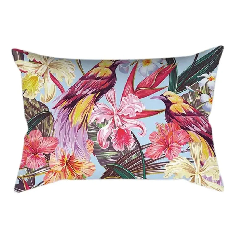 Axyaa Plant Art Polyester Cushion Cover Elegant for Living Room Sofa 30x50cm