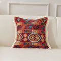 Axyaa Retro Cotton & Linen Throw Pillowcase 45x45 - Yarn-Dyed Jacquard Cover