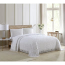 Axyaa Chenille King Bedspread in White