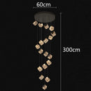 Axyaa Crystal Chandelier Stair Pendant Lighting Modern Living Room Interior Light