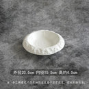 Axyaa Ceramic Deep Plate Restaurant Dessert Salad Soup Plate Molecular Cuisine Tableware