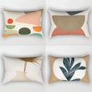 Axyaa Geometric Leaf Plant Print Pillowcase - Modern Nordic Sofa Cushion Cover