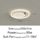 Axyaa Round Square Black White LED Ceiling Light Chandelier