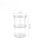 Axyaa Rotating Cosmetic Storage Organizer Shelf - 360 Transparent Rack for Bathroom and Kitchen