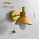 Axyaa Wood Sconce LED Wall Lamp with Pull Chain Switch