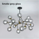 Axyaa Glass Ball LED Chandelier Pendant Lamp - Minimalist, Modern Lighting Fixtures