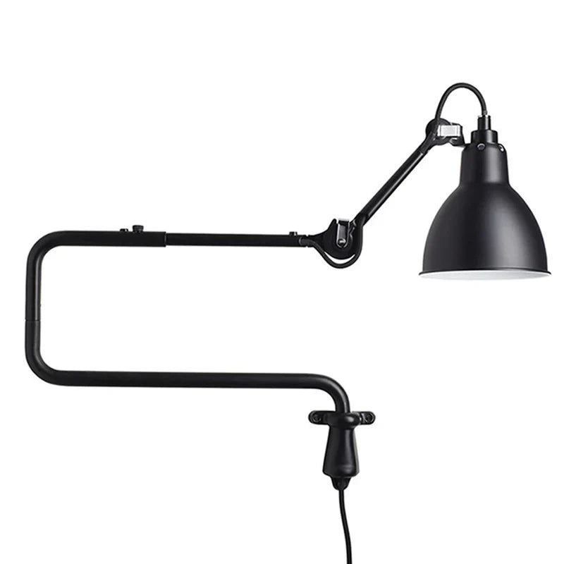 Axyaa Rotatable Vintage Wall Sconce with Black Lampshade
