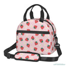 Axyaa Strawberry Lunch Bag Insulated Cooler Tote for School, Work, Picnic & Travel