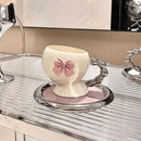 Axyaa Ceramic Latte Coffee Cup Saucer Set