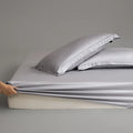 Axyaa High Silk Cotton Single Fitted Sheet Solid Color Skin-Friendly Soft Delicate