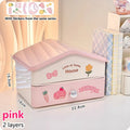 Axyaa Cute House Storage Box: Multi-functional Cosmetic Organizer & Desk Office Stationery Rack