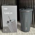 Axyaa Insulated Cold Cup with Diamond-Shaped Straw for Portable Ice Cream Water.