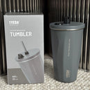 Axyaa Insulated Cold Cup with Diamond-Shaped Straw for Portable Ice Cream Water.