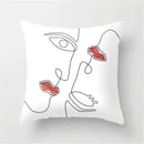 Axyaa Abstract Art Couple Portrait Pillow Cover 45X45CM
