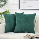 Axyaa Blue Striped Patchwork Cushion Cover for Modern Living Room Decor