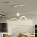 Axyaa Luxury LED Pendant Light: Sleek White/Black Design for Home & Office Décor