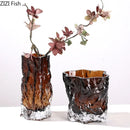 Axyaa Glass Vase Hydroponic Flower Pot Desk Decor Floral Arrangement Vase
