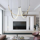 Axyaa Modern U-shaped Chandelier for Living Room, Dining Room, and Staircase