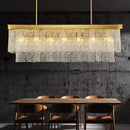 Axyaa Crystal LED Chandelier Ceiling Lights - Modern Golden Pendant Lighting