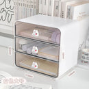 Axyaa Bunny Storage Box: Transparent Desk Organizer for Students & Office, Large Capacity