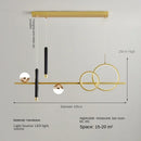 Axyaa Modern Minimalist LED Pendant Lights Remote Control Chandelier