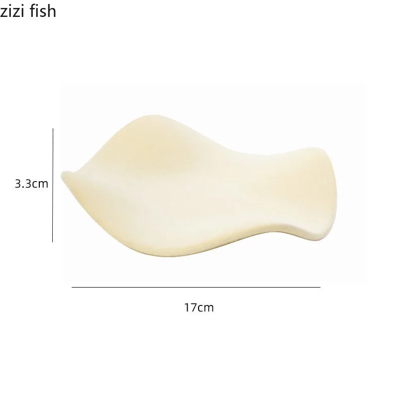 Axya Ceramic Wave Tray for Stylish Jewelry and Small Item Storage