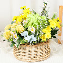 Axyaa Woven Flower Basket with Pearl Handle - Wedding Decor & Picnic Baskets