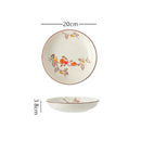 Axyaa Retro Ceramic Salad Plate Set for Dining and Serving