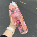 Axyaa Kids Cartoon Water Bottle with Straw, Large Capacity & Portable