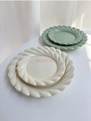 Axyaa Ceramic Breakfast and Dessert Plates - High-Quality Household Dishes
