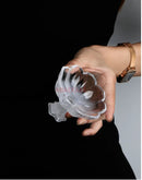 Axyaa Cloud High Dessert Plate, Shousi Tea Pastry Plate, Crystal Glass Plate