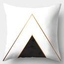 Axyaa Black White Modern Cushion Cover 45x45cm Polyester Decorative Pillow Case