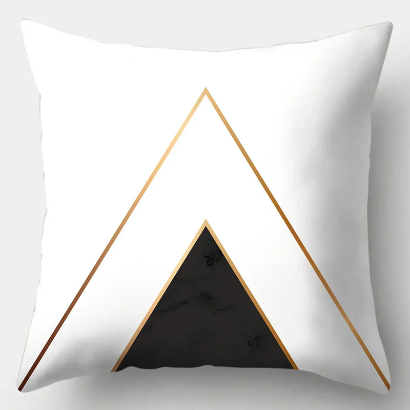 Axyaa Black White Modern Cushion Cover 45x45cm Polyester Decorative Pillow Case