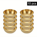 Axyaa Round Stainless Steel Sauce Dishes Set - 10pcs Appetizer Plates Serving Bowl